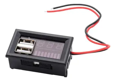 USB Çıkışlı 12-24V Akü Voltaj Göstergesi