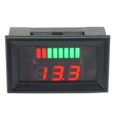 8 Seviye Akü kapasite göstergeli 12V/24V/36V/48V/60V Pillerle Uyumlu Kurşun Asit Voltmetreli Batarya gerilim Test Cihazı