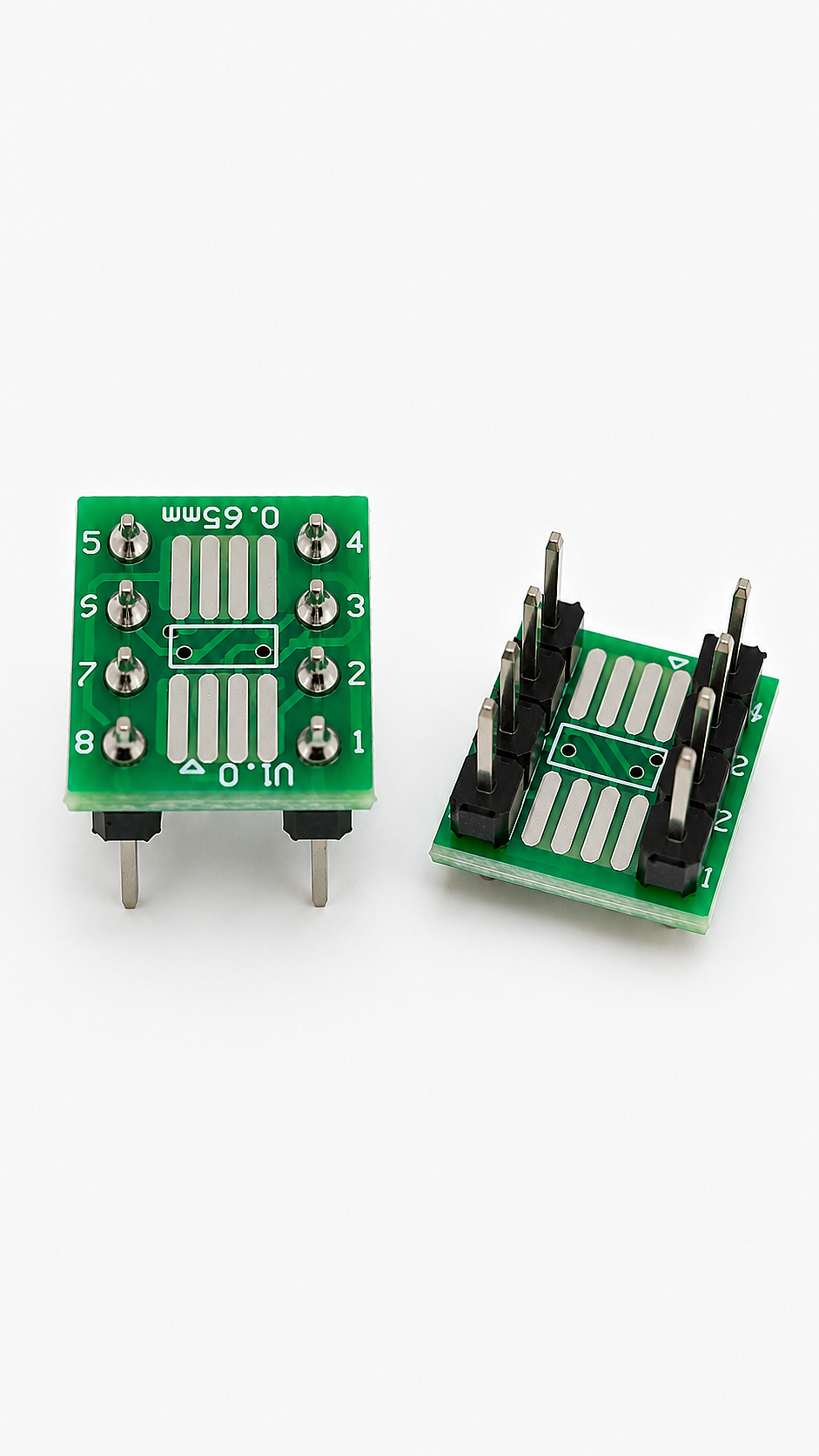 8 Pinli SO8/SMD8/MSOP8/TSAOP8/SOIC8/SOP8'yi DIP8'e Dönüştürücü Çift Taraflı Kart