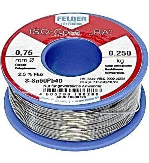 Felder 0.75 mm 250 Gr Lehim Teli Sn60 Pb40