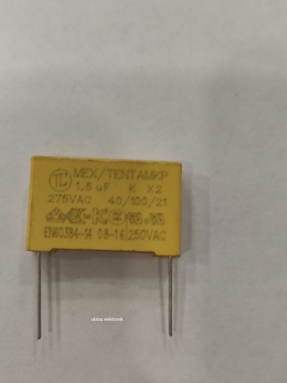 10 ADET - 1.5UF 275VAC X2 R:27.5MM POLYESTER KONDANSATÖR