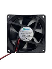 XMER DC BRUSHLESS FAN MOTOR 2P MODEL:8025S24H 24V 0.10A SLEEVE BEARING 80X80X25MM FAN