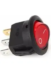 Yuvarlak Işıklı Anahtar 220V Kırmızı