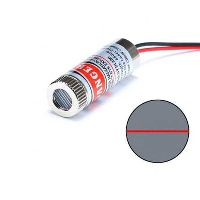 12mm 650nm 5mw Kırmızı Çizgi Kafalı Lazer (DC 3-5V)