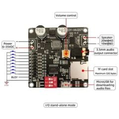 DY-HV20T Ses Çalma MP3 Modül